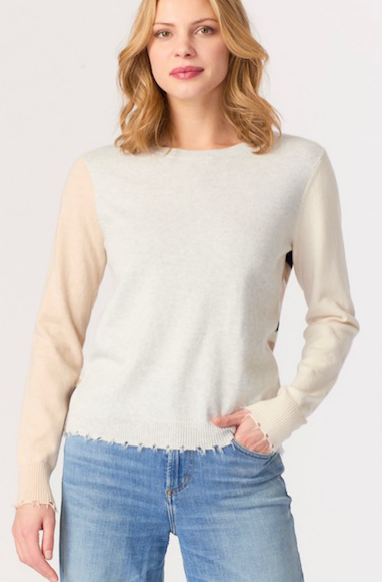 J Society Jilli Boutique Camo Back Sweater Classic Color Block