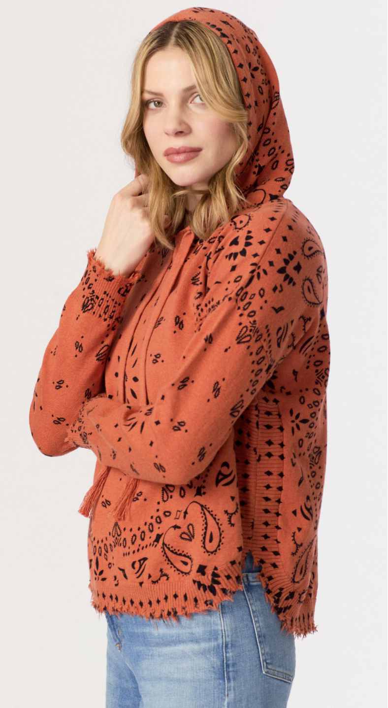 J. Society Jilli Boutique Hoodie Sweater Bandana