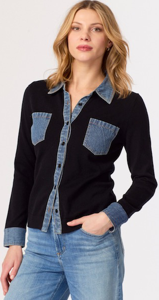 J. Society Denim Black Top Jilli Boutique