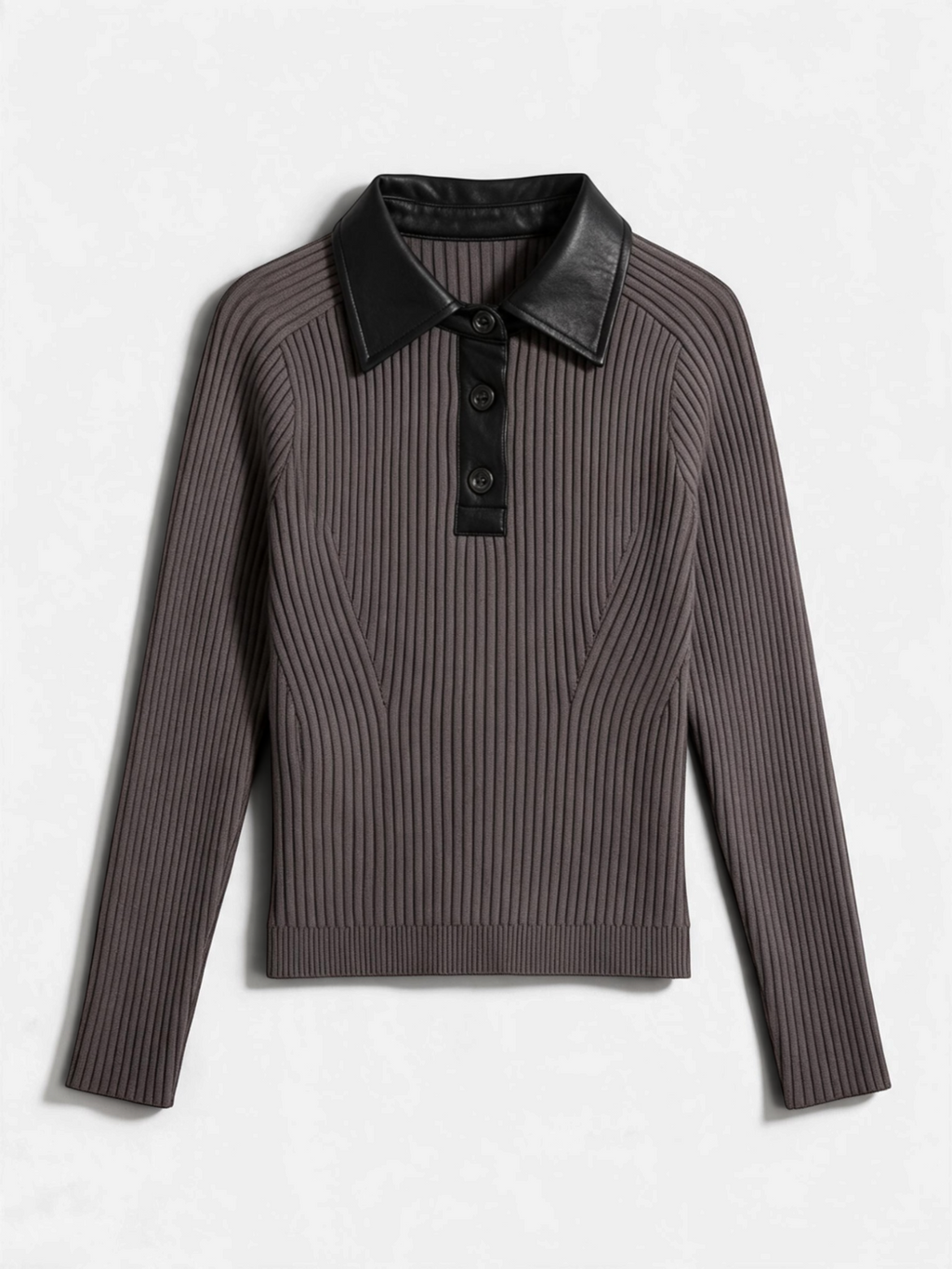 Central Park West Kara Vegan Collar Turnlock Polo Charcoal Jilli Boutique