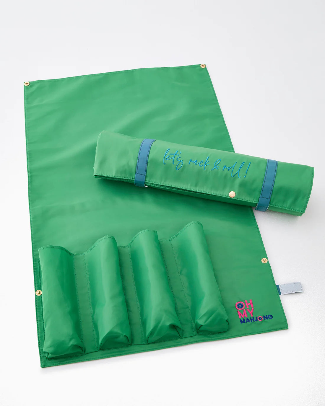 Kelly Green Let's Rack & Roll Bag by Oh My Mahjong Jilli Boutique
