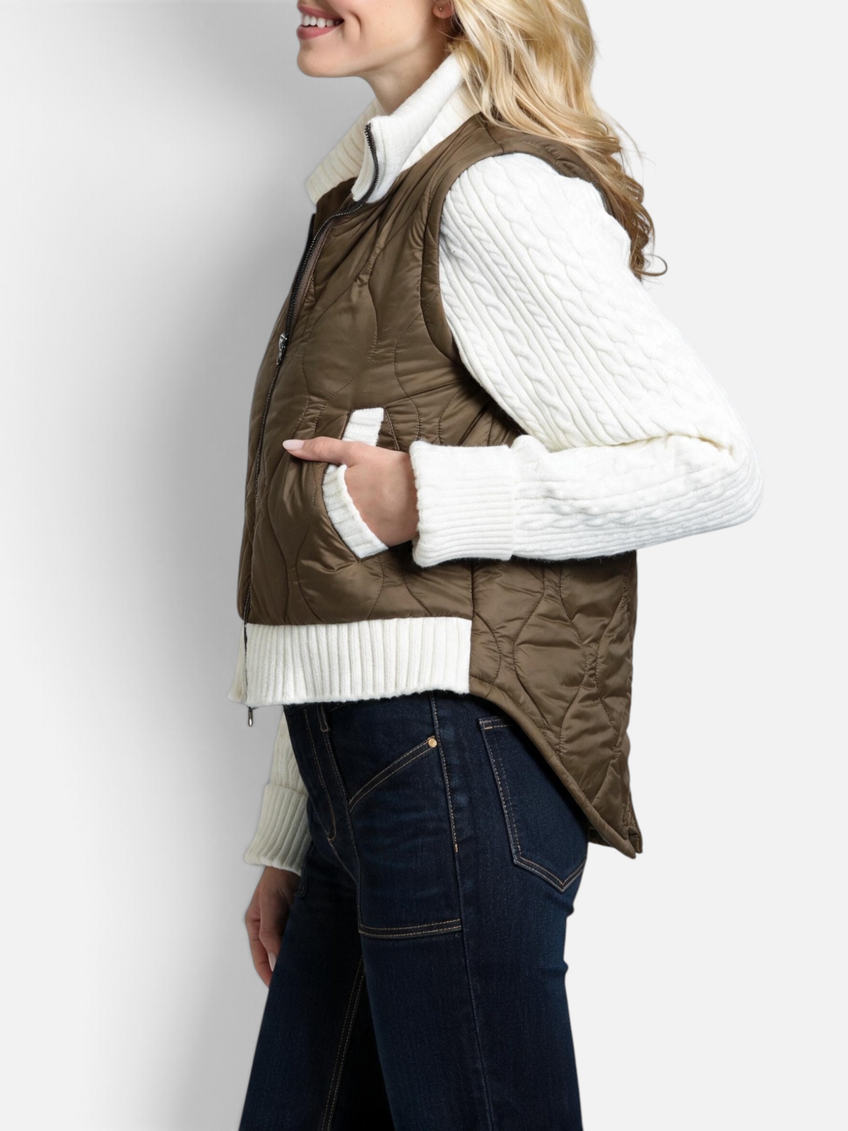 The Sweater Sleeve Puffer Latte Cream