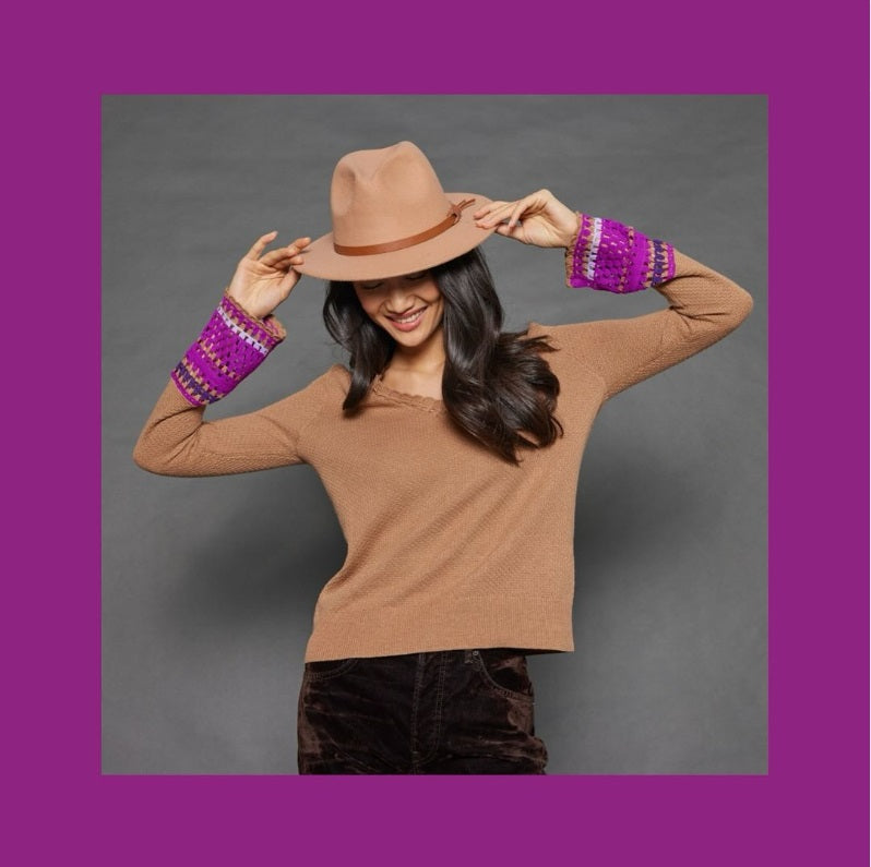 Lisa Todd Cufflinks Cotton Cashmere Sweater On Sale Jilli Boutique