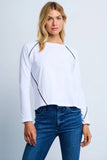 lisa todd piping hot tee white jilli boutique