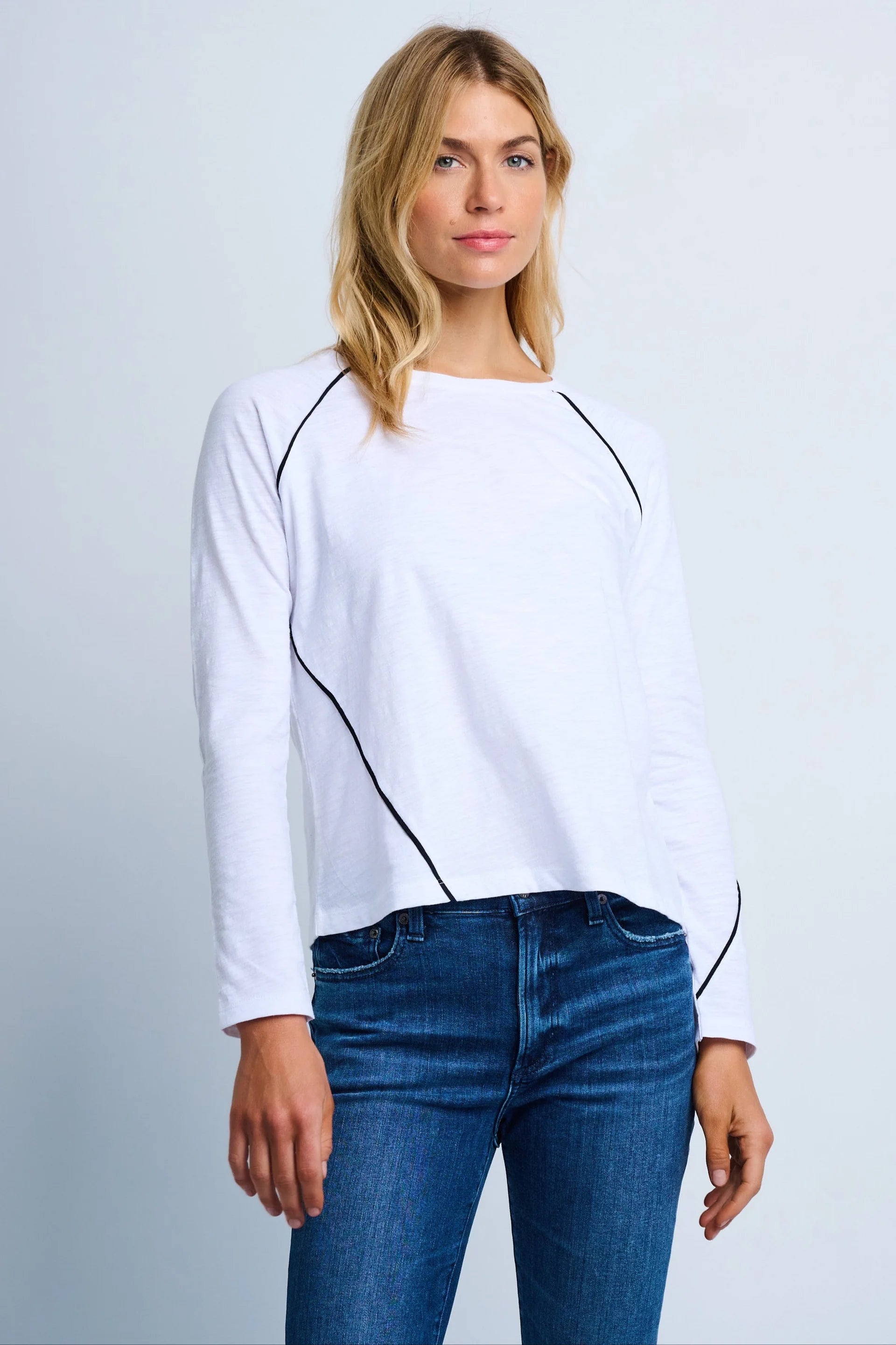 lisa todd piping hot tee white jilli atlanta