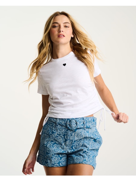 Tie One On Tee in White Lisa Todd