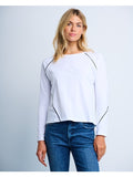 PIPING HOT TEE-WHITE 18146 Lisa Todd Jilli Boutique