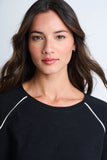PIPING HOT TEE in Black by Lisa Todd