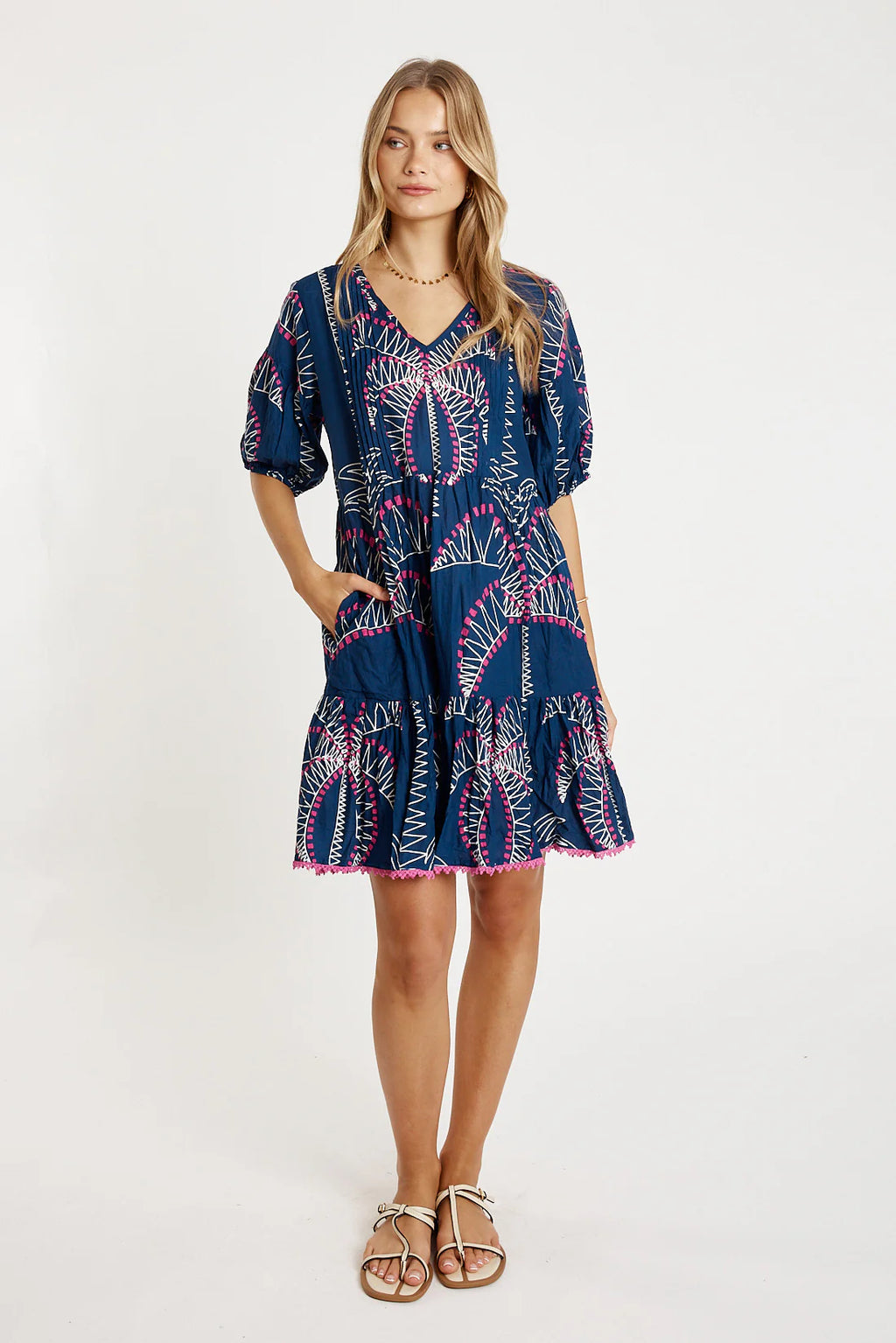 Idalia Dress in Navy LulaLife Jilli Boutique