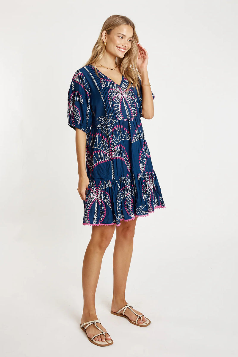 Idalia Dress in Navy Lula Life Jilli Boutique Atlanta