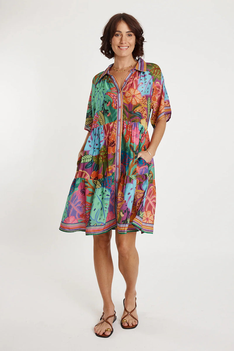 Lulasoul Auberge Dress Multi Jilli Boutique