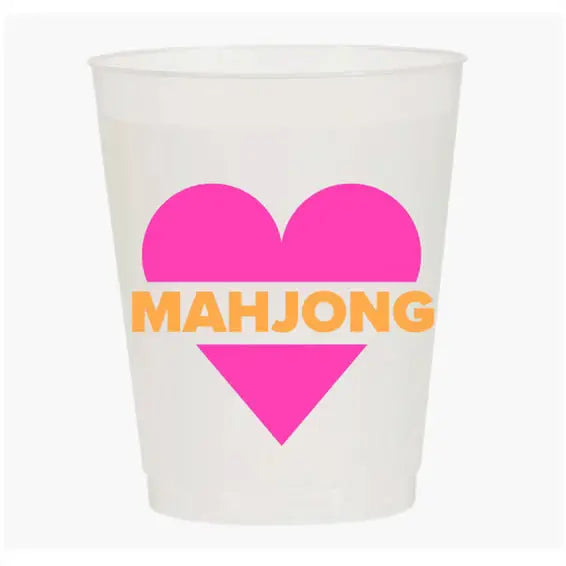 “Heart Mahjong” Frost Flex Cups Jilli Boutique Mahji Mamas