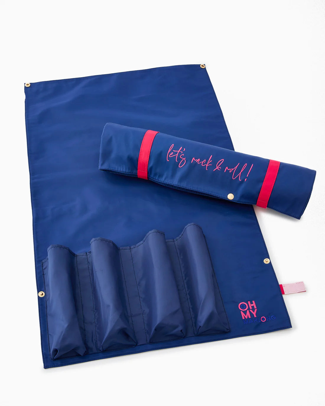 Navy Let's Rack & Roll Bag by Oh My Mahjong Jilli Boutique
OMM38