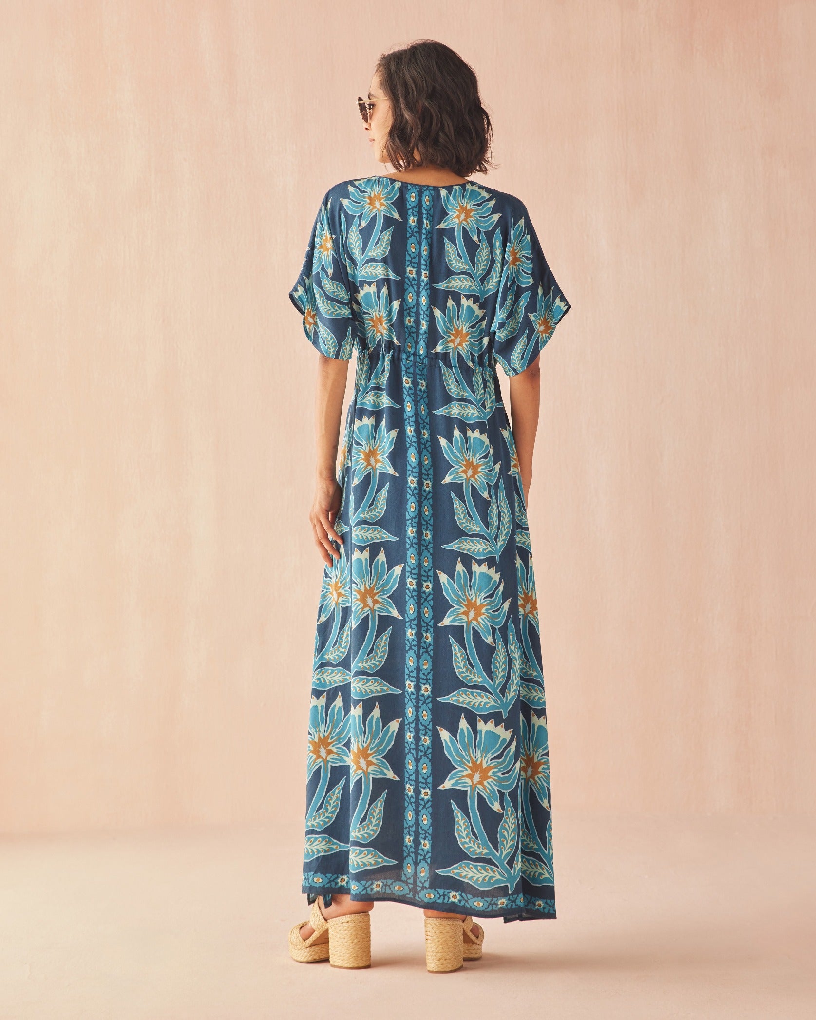 Pia Caftan in ADYA BALTIC by Omika Jilli Boutique FAST SHIPPING
