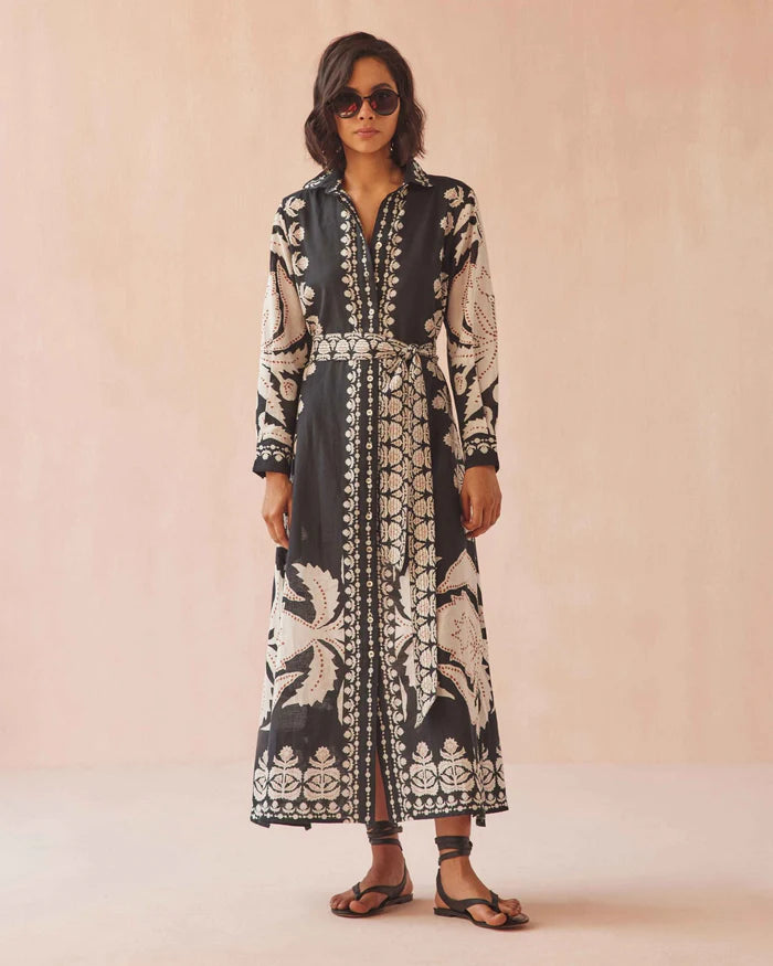Omika Emma Shirt Dress Nikita Oyster Jilli Boutique