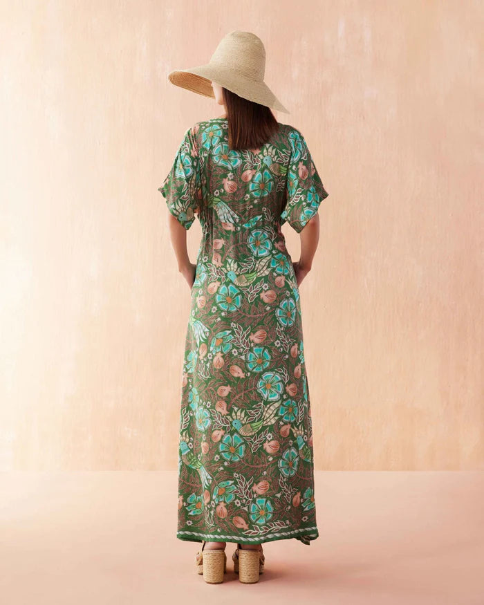 Omika Pia Caftan Kala Kelp Jilli Boutique Maxi Dress