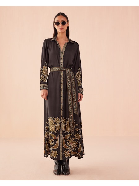 Emma Maxi Dress in Alexia Onyx by Omika – Jilli Boutique