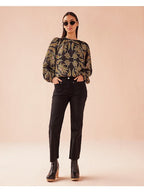 Ayla Blouse Omika Alexia Onyx Jilli Boutique