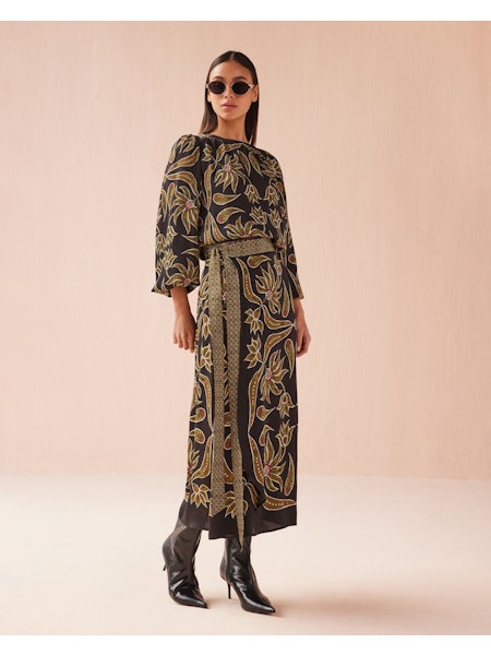 Nalini Wrap Skirt Omika Jilli Boutique ALEXIA ONYX