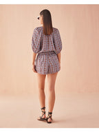 Isla Blouse Jilli Boutique Omika Omari Hibiscus