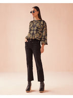 Ayla Blouse Omika Alexia Onyx Jilli Boutique