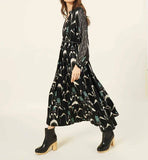 misha midi dress in samira smokestack jili boutique omika