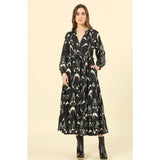 misha midi dress in samira smokestack jili boutique omika sale