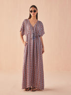 Pia Caftan in Omari Hibiscus Omika Jilli Boutique