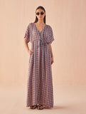 Pia Caftan in Omari Hibiscus Omika Jilli Boutique