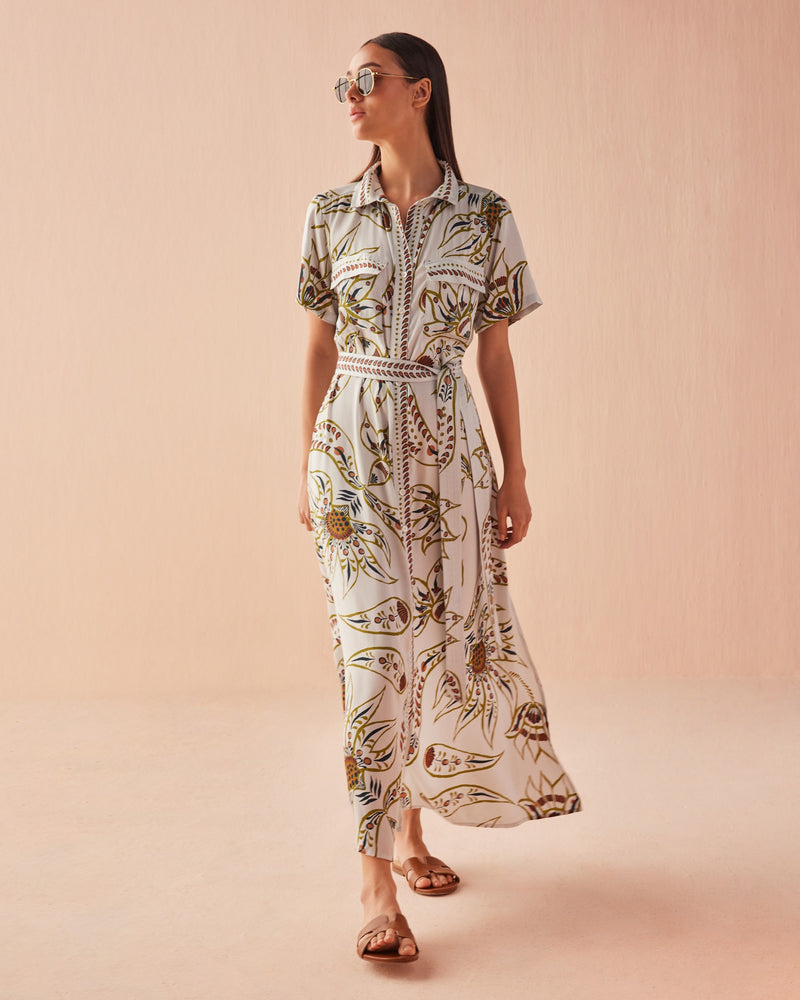 Amira Maxi Omika Jilli Boutique Dress Pia Caftan Diya Powder