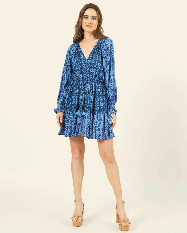 riviera mini indigo omika dress jilli boutique sale