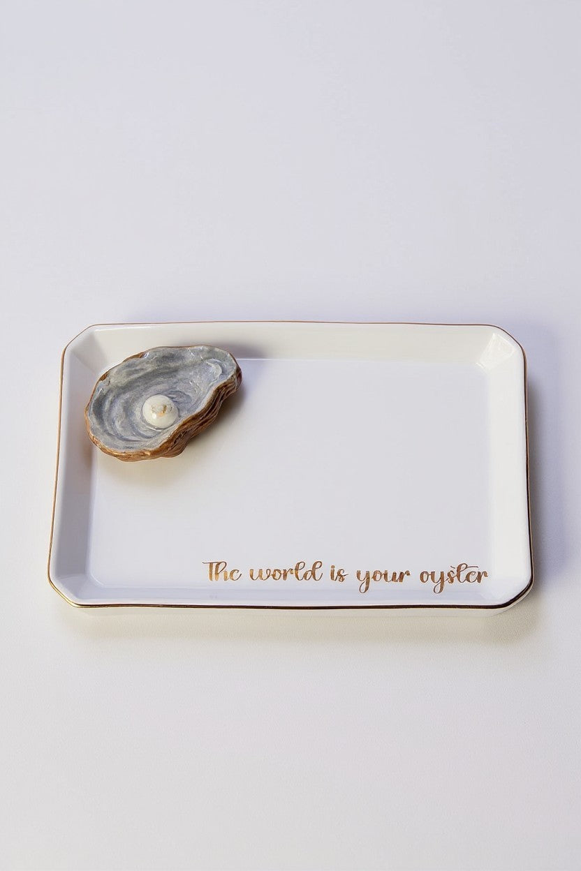 the world is your oyster trinket tray jilli boutique gift idea 