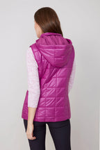 R3907L-E3034 Renuar Luxe Quilted Hooded Vest Jilli Boutique