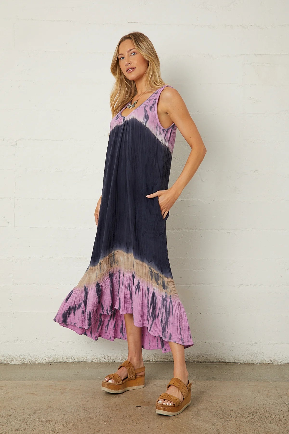 Magnolia Halter Dress river and sky jilli 