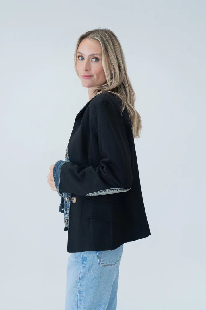 Clarissa Blazer in Black Six Fifty Jilli Boutique Jacket Coat