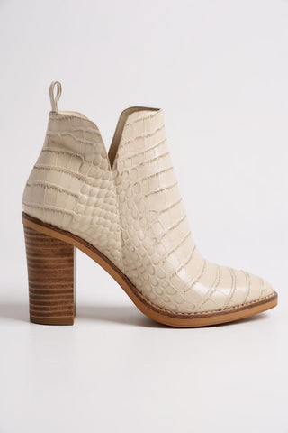 Dolce Vita Croco White leather bootie
