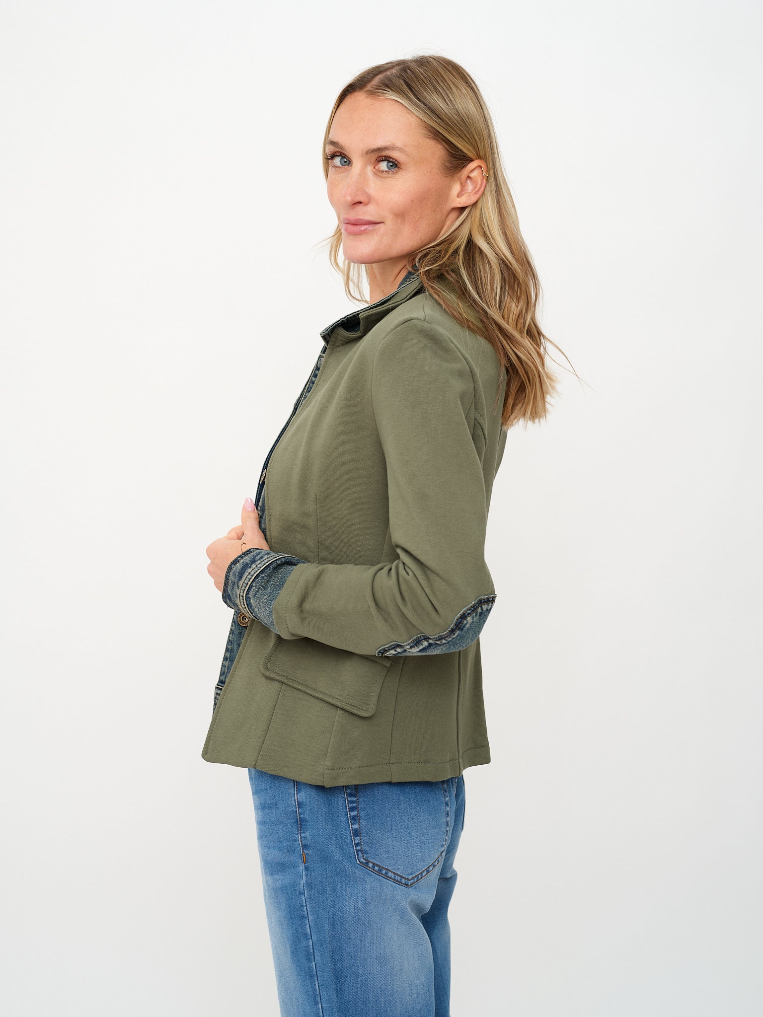 clarissa blazer six fifty Jilli Boutique Atlanta Olive denim jacket