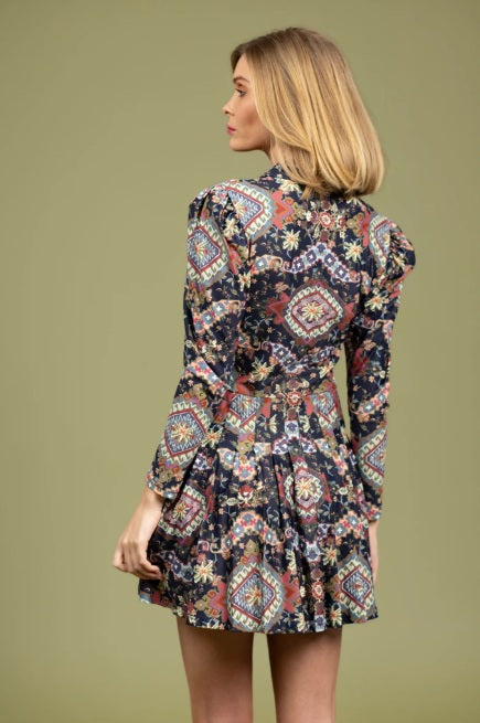The Edith Dress in Autumn Tapestry
