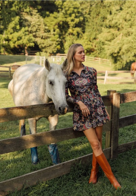 The Edith Dress in Autumn Tapestry