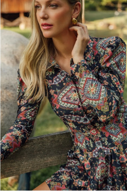 The Edith Dress in Autumn Tapestry
