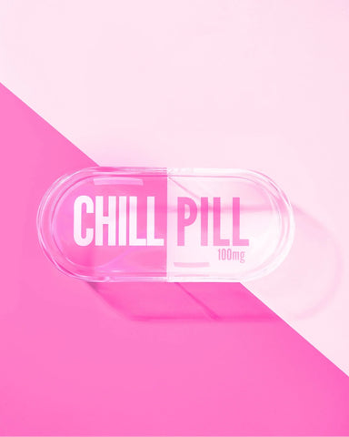 Chill Pill Trinket Tray -  Pink