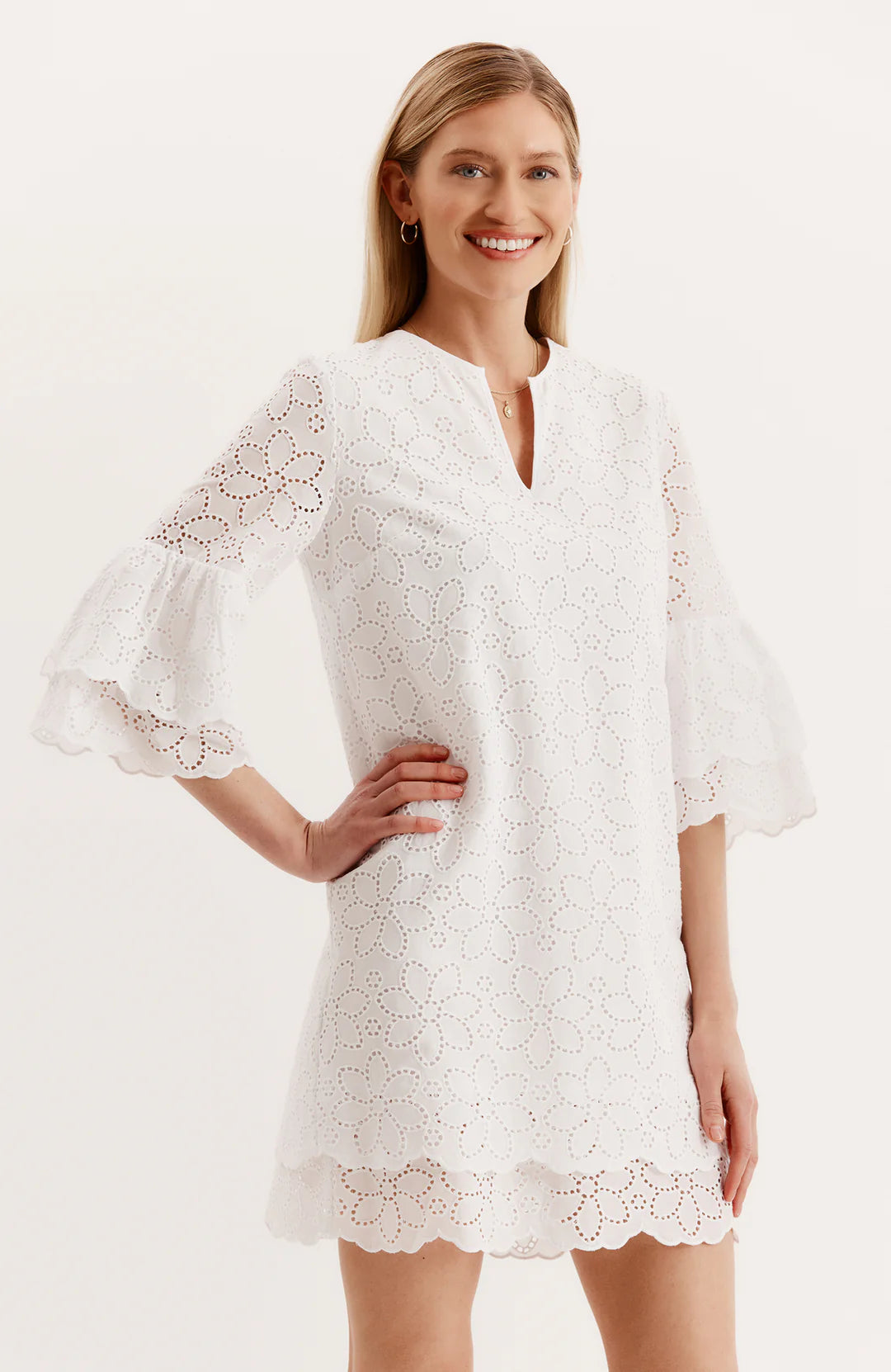 Christa Eyelet Tunic by Tyler Boe