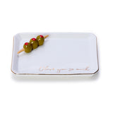 Porcelain Olive Trinket / Desk Tray