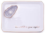 Porcelain Oyster Trinket / Desk Tray