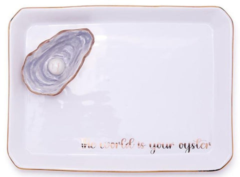 Porcelain Oyster Trinket / Desk Tray
