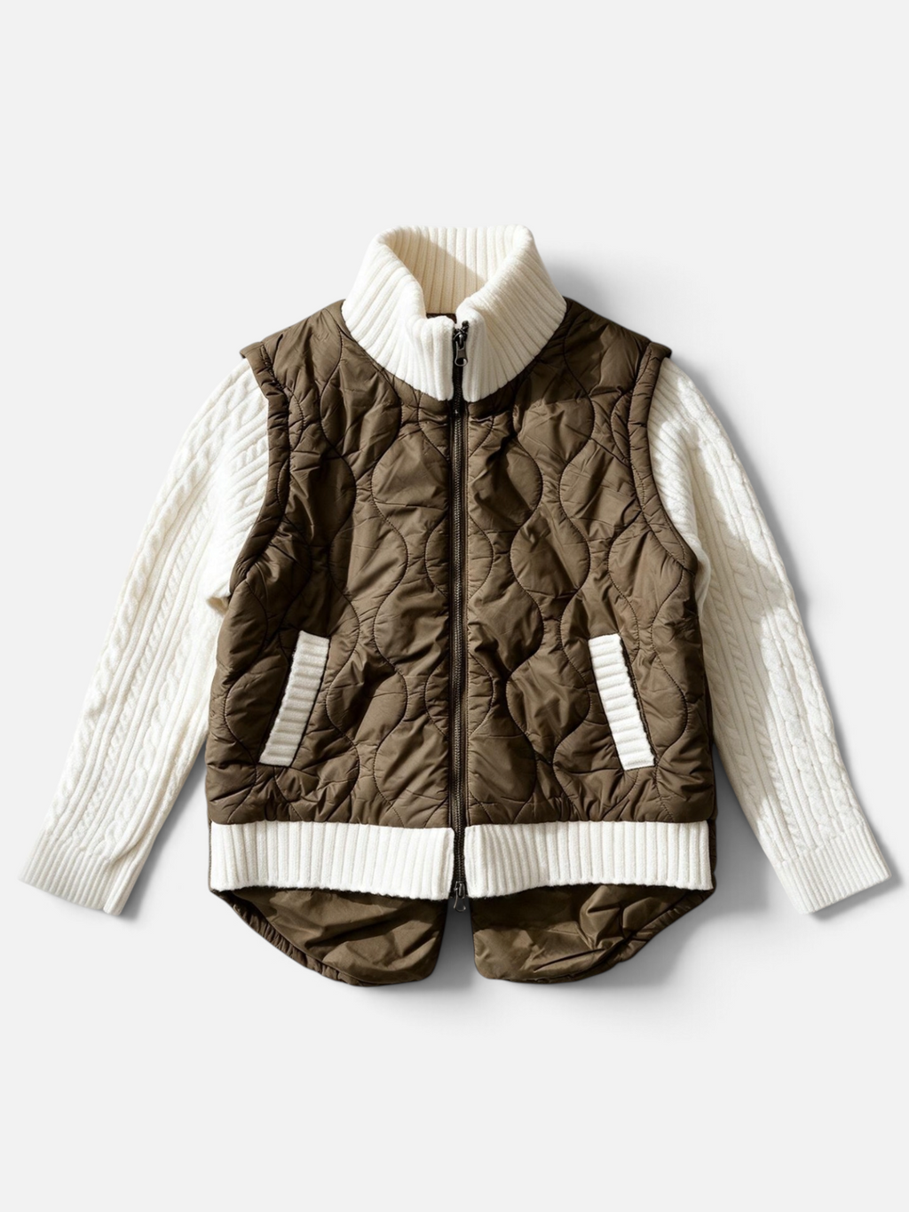The Sweater Sleeve Puffer Latte Cream