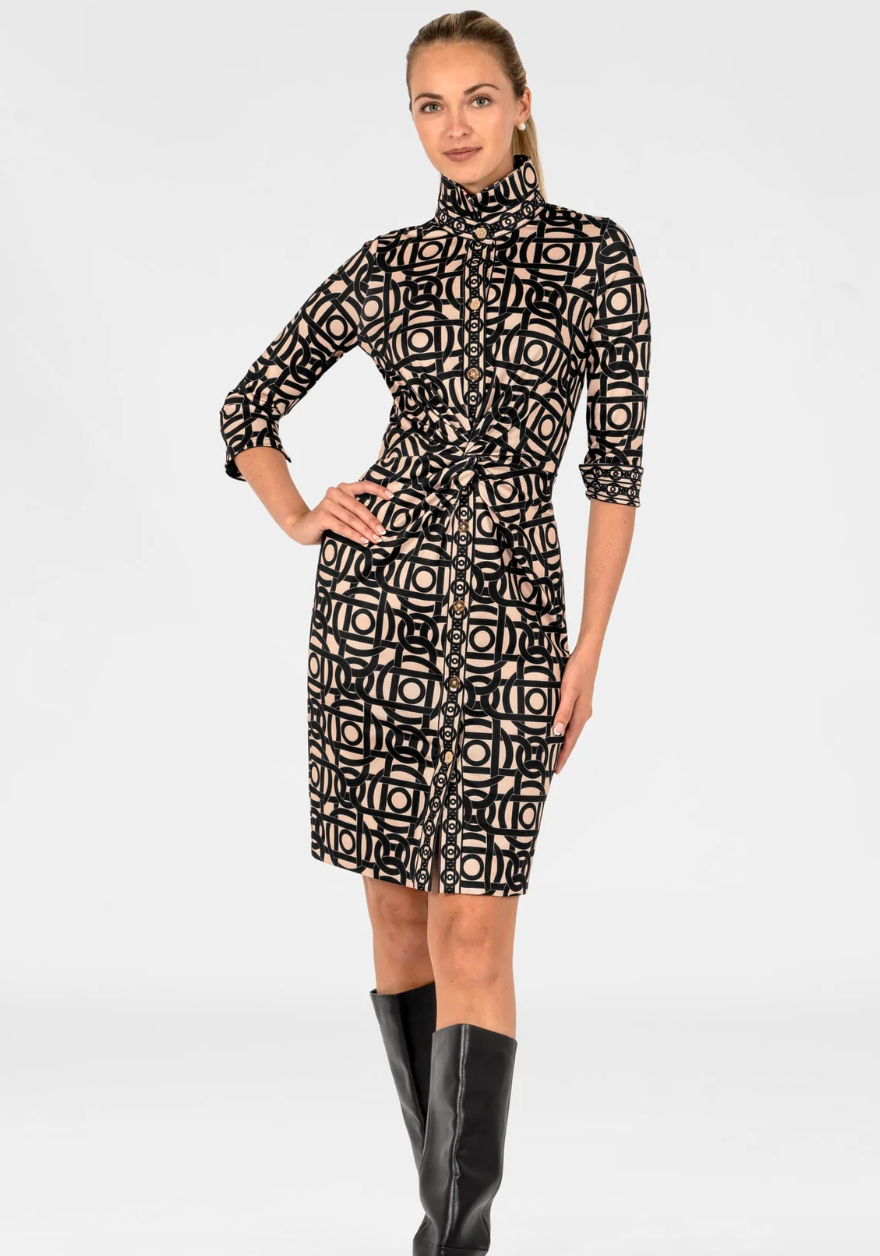 Twist and Shout Dress Ring Toss Aubazine Black