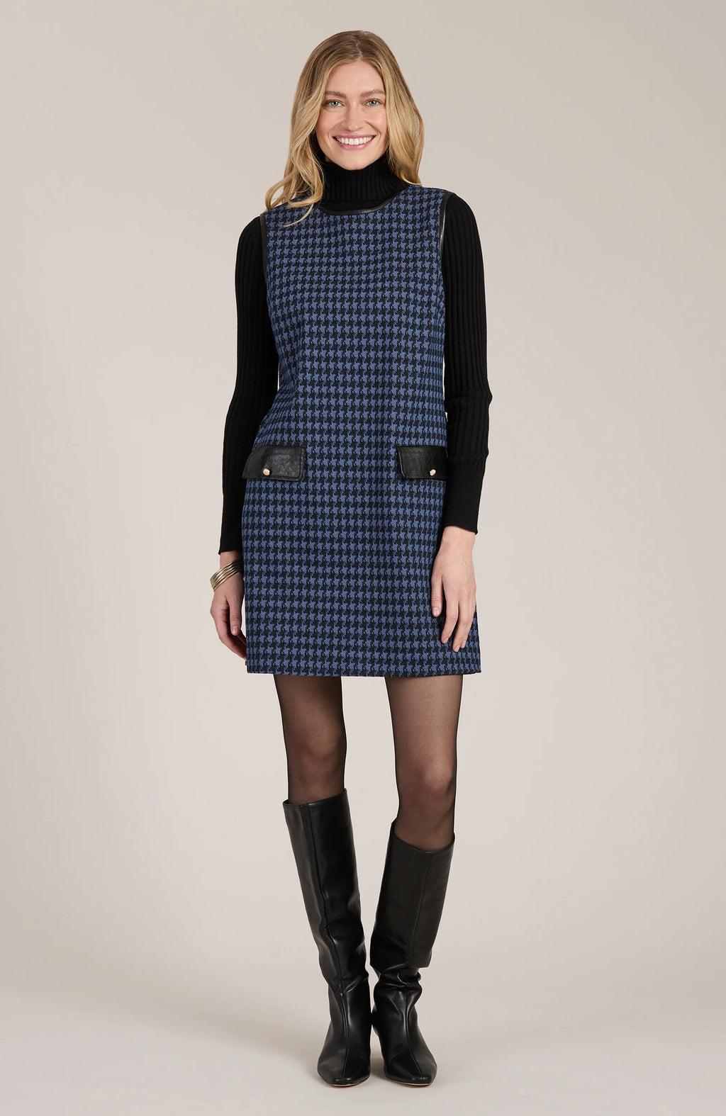 tyler boe Kirtly Houndstooth Knit Jumper jilli boutique