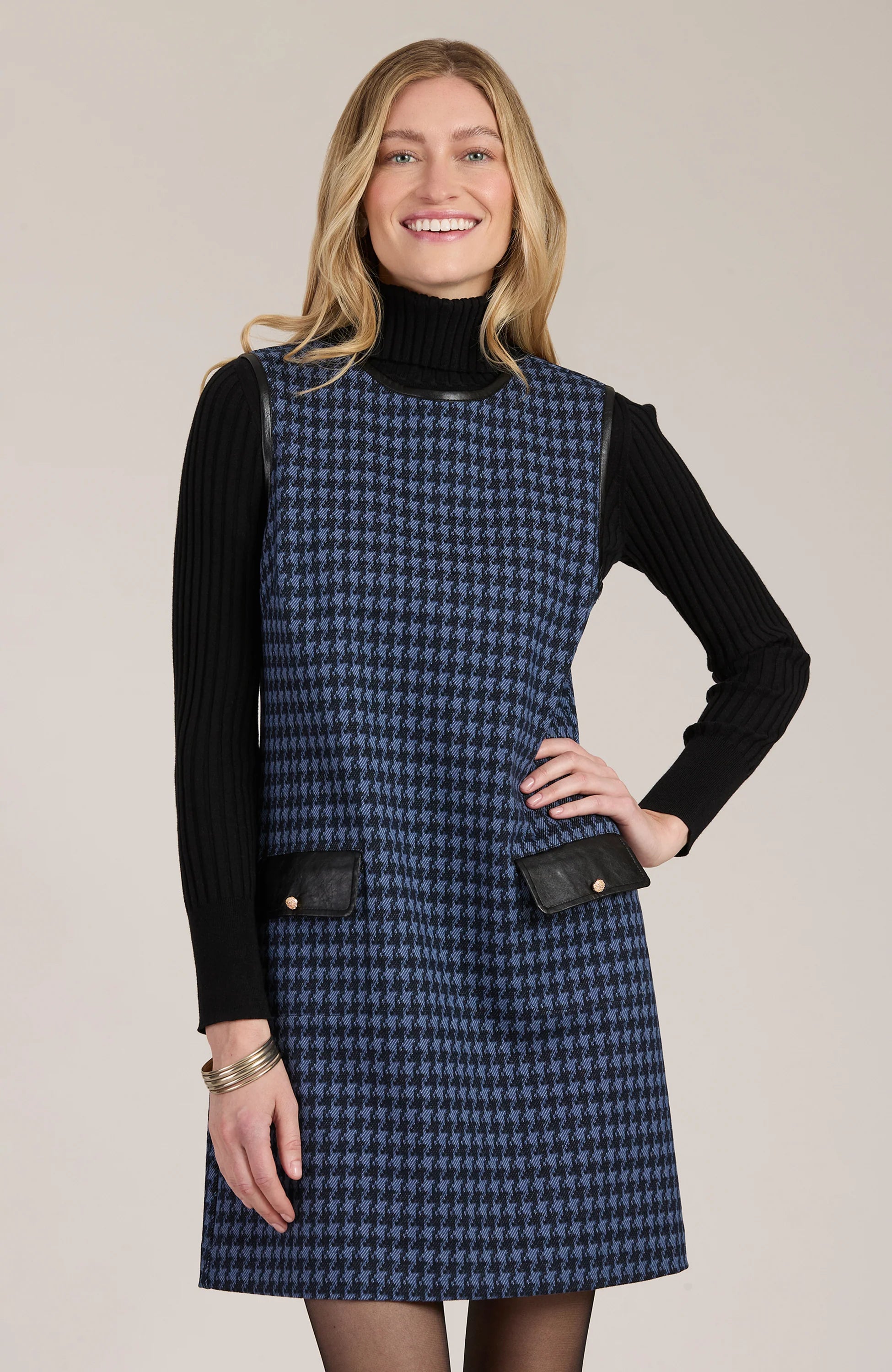 tyler boe jilli boutique Kirtly Houndstooth Knit Jumper
