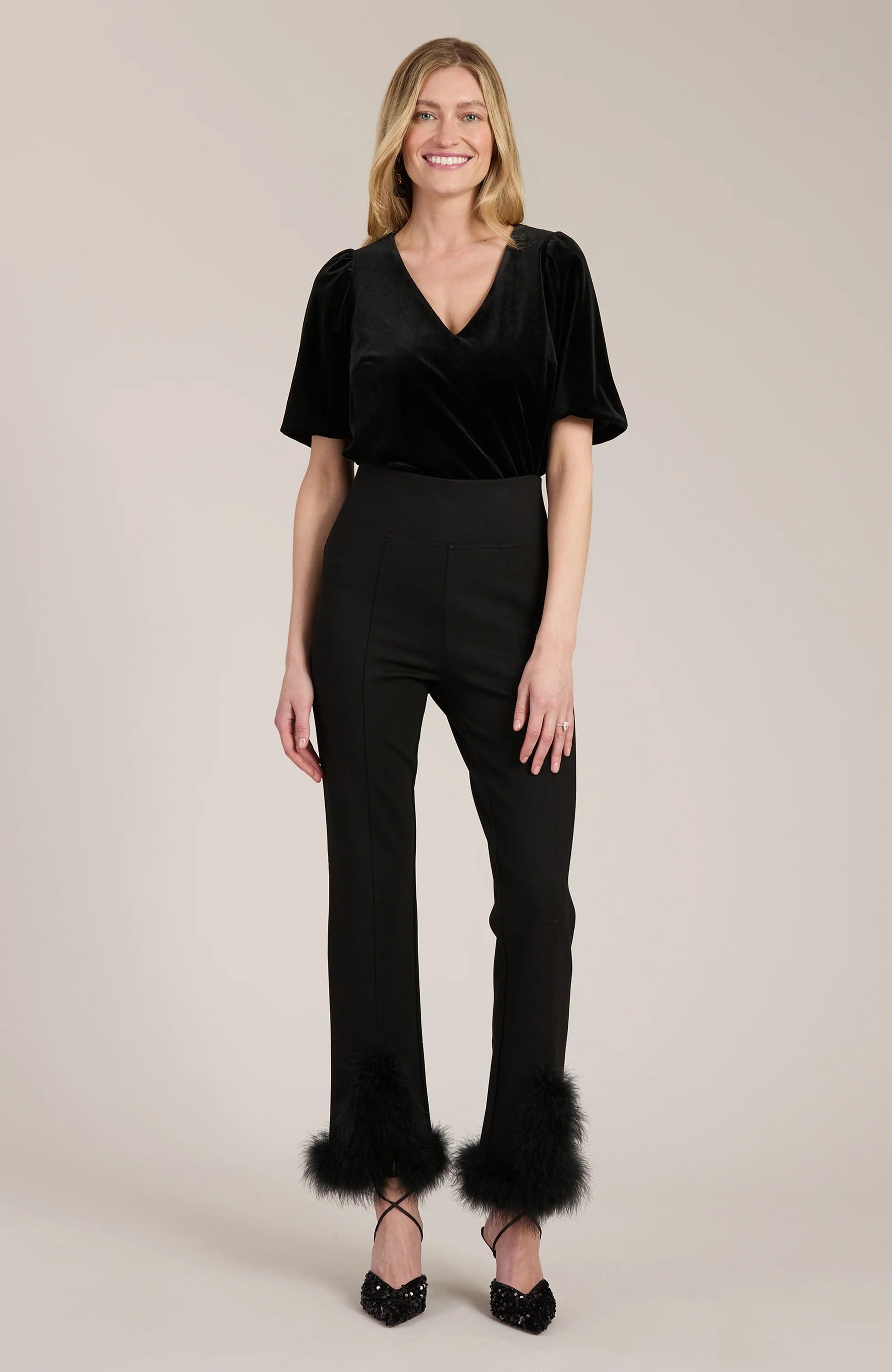 Ameret Ponte Feather Pant by Tyler Boe